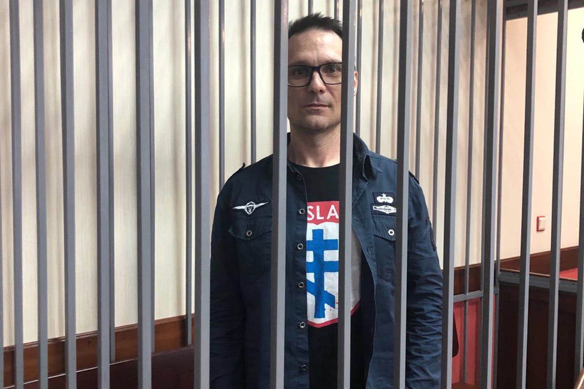 Vyacheslav Popov during his trial. Photo: Anastasia Nekhaeva
