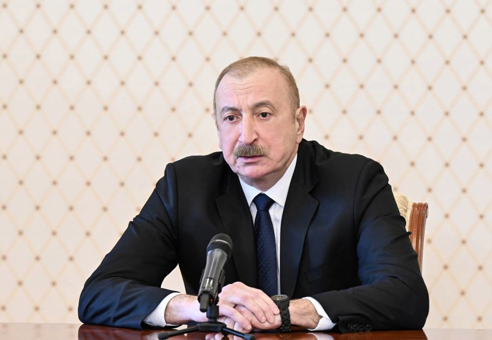 Azerbaijan President Aliyev chairs meeting of the Security Council. Photo: EPA/AZERBAIJAN PRESIDENTIAL PRESS SERVICE/HANDOUT