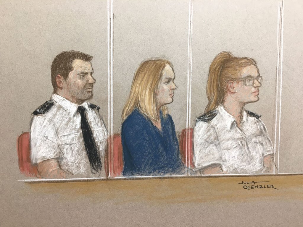 Судебный набросок: Люси Летби в Королевском суде Манчестера, 10 октября 2022 года. Иллюстрация: Julia Quenzler / SWNS / Scanpix / LETA