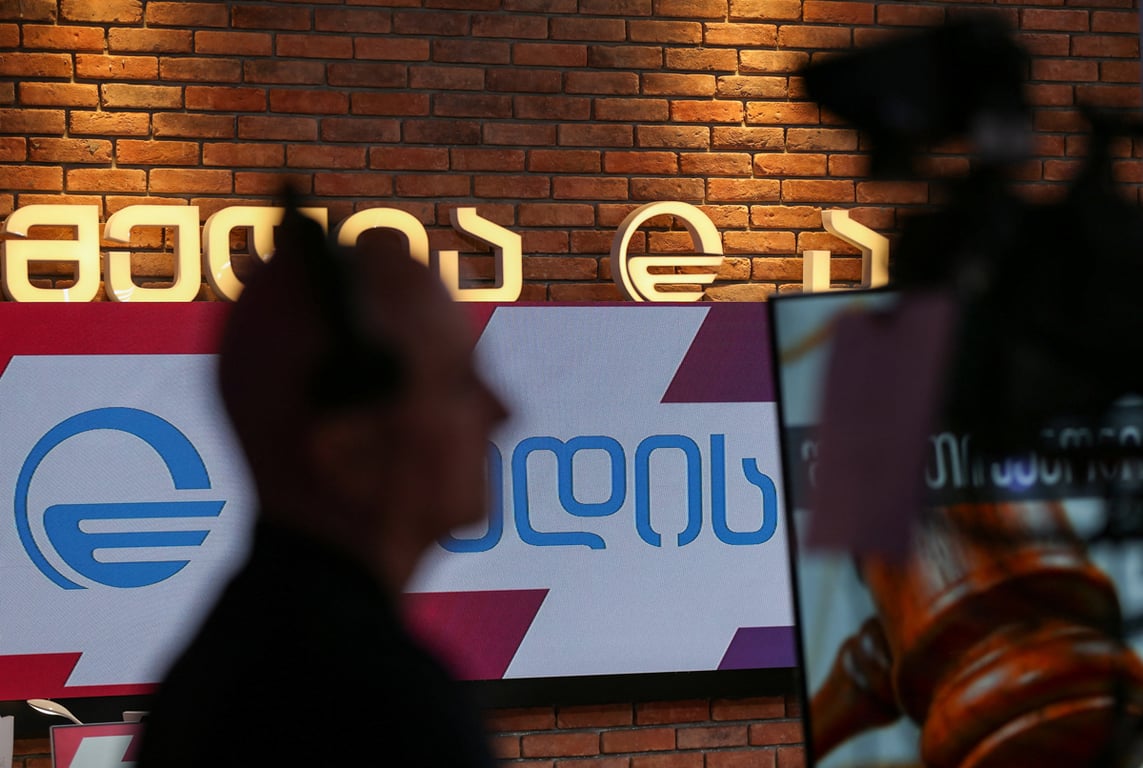 Студия телеканала «Имеди ТВ» в Тбилиси, Грузия, 27 февраля 2026 года. Фото: Irakli Gedenidze / Reuters / Scanpix / LETA