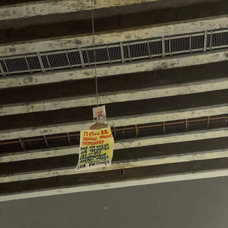 Плакат Леонида Мелехина. Фото: Юрий Бобров /  Telegram