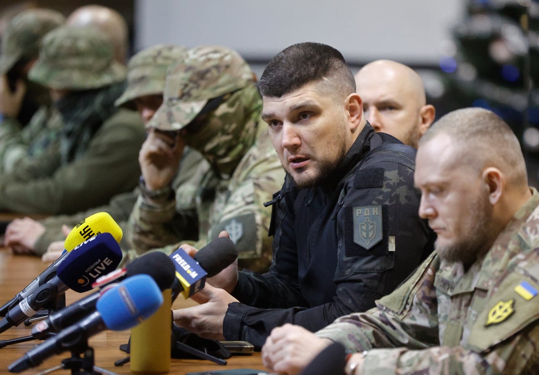 Денис Никитин во время пресс-конференции в Киеве, Украина, 23 декабря 2024 года. Фото: Sergey Dolzhenko / EPA