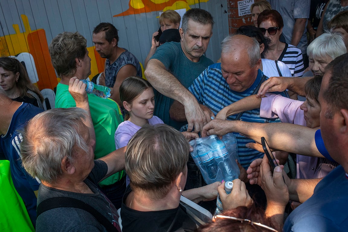 Центр помощи вынужденным переселенцам Курской области, Курск, 10 августа 2024 года. Фото: «Новая Газета Европа»
