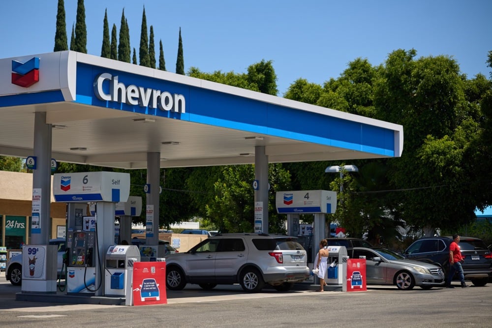 A Chevron gas station in Los Angeles, California, USA, 28 July 2025. Photo: EPA/ALLISON DINNER