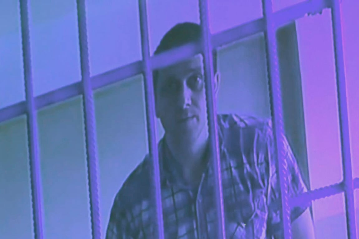 Александр Сомряков участвует в заседании Краснодарского краевого суда по видеосвязи. Фото: пресс-служба Краснодарского краевого суда