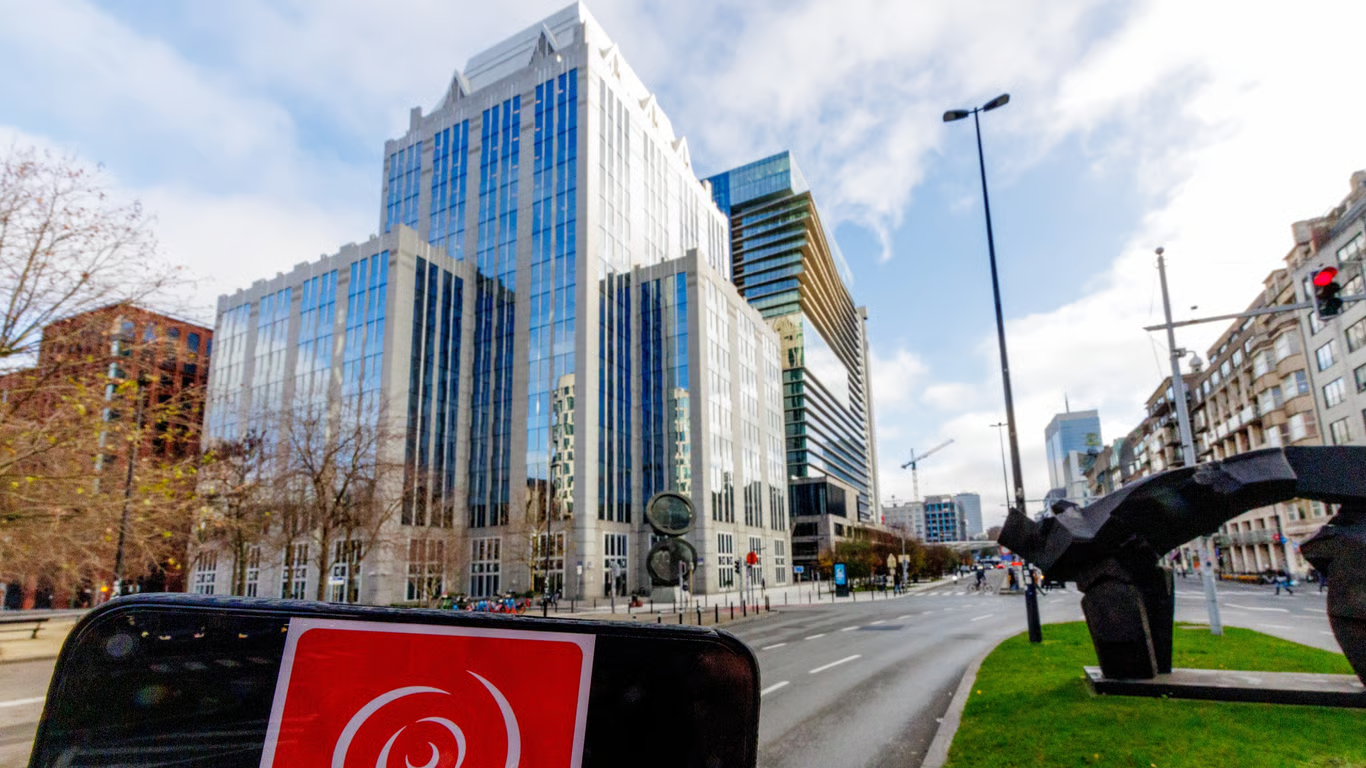The Euroclear headquarters in Brussels, Belgium, 5 December 2025. Photo: EPA / OLIVIER MATTHYS