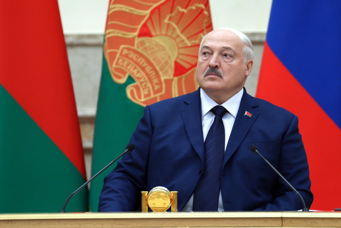 Alexander Lukashenko at a signing ceremony in Minsk, Belarus, 6 December 2024. Photo: EPA / Grigory Sysoyev / Sputnik / Kremlin