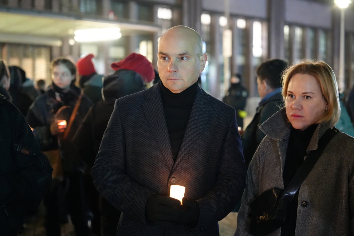 Соорганизатор российской акции Андрей Пивоваров. Фото: voleemor / «Новая Газета Европа»