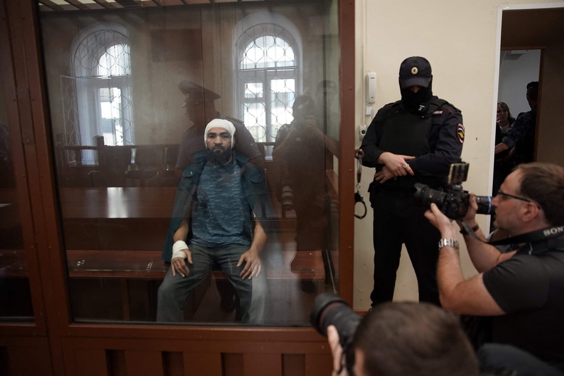 Умар Чичаев во время судебного заседания в Москве, 20 сентября 2024 года. Фото: Татьяна Макеева / AFP / Scanpix / LETA