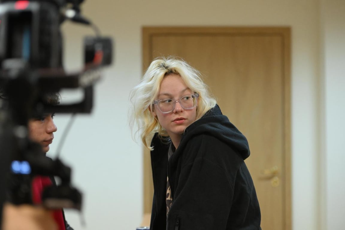 Diana Loginova in court on 29 October 2025. Photo: Mediazona