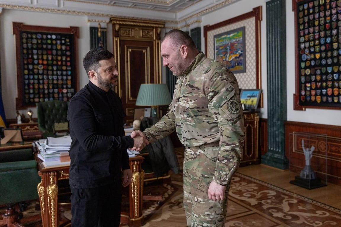 Ukrainian President Volodymyr Zelensky meets with Vasyl Malyuk in Kyiv, Ukraine, 5 January 2026. Photo: Zelensky / Telegram