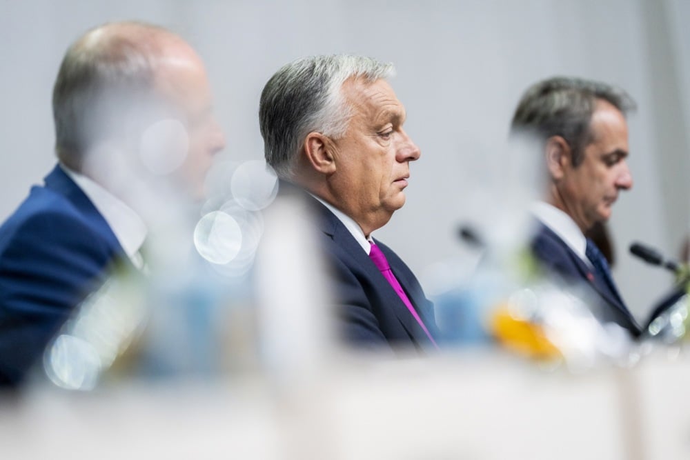 Hungarian Prime Minister Viktor Orbán (C) attends the 7th meeting of the European Political Community in Copenhagen, Denmark, 2 October 2025. Photo: EPA/IDA MARIE ODGAARD