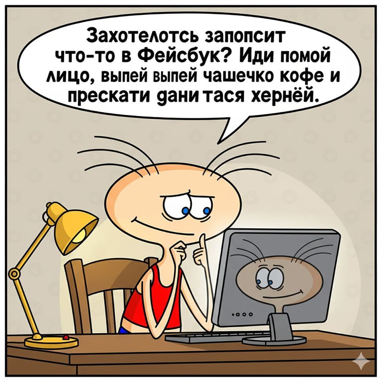 Масяня, созданная с помощью нейросети. Фото со страницы Facebook Олега Куваева