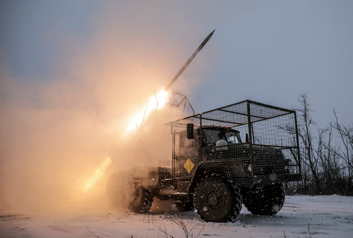 Ukrainian Grad MLRS near Chasiv Yar. Photo: 24th Separate Mechanised Brigade / EPA