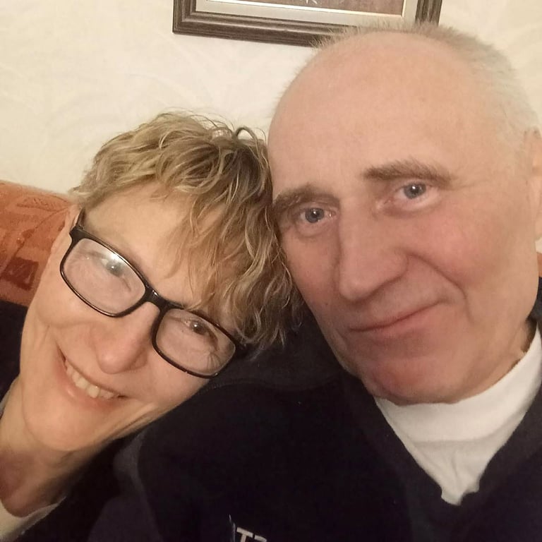 Марина Адамович и Николай Статкевич, 19 февраля 2026 года. Фото: Марина Адамович / AFP / Scanpix / LETA