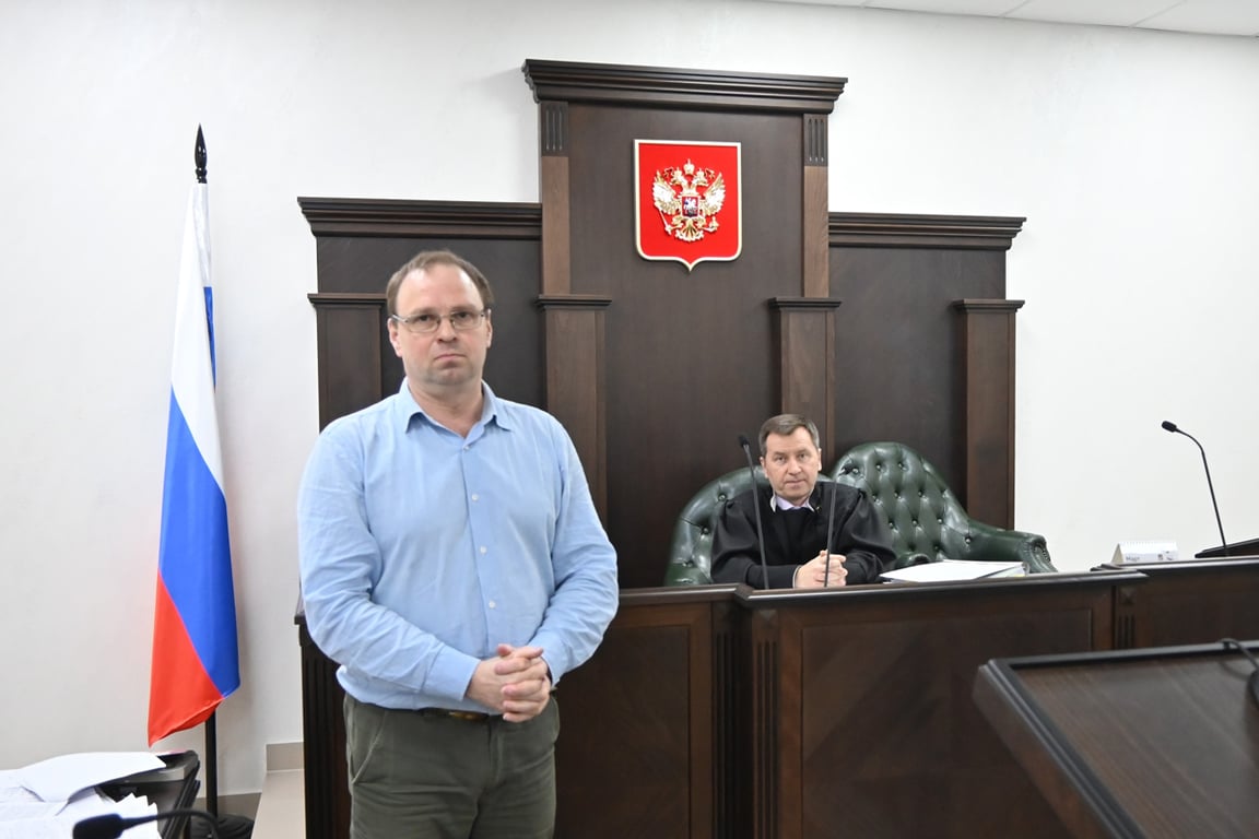 Игорь Кочетков в суде по оспариванию застройки острова напротив Кремля в Рязани. Фото: ВООПИиК Рязанской области
