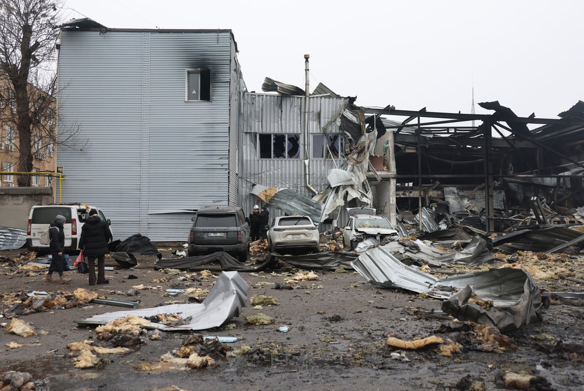 The aftermath of an overnight Russian airstrike on a residential area of Odesa, southern Ukraine, 13 February 2026. Photo: EPA / Igor Maslov