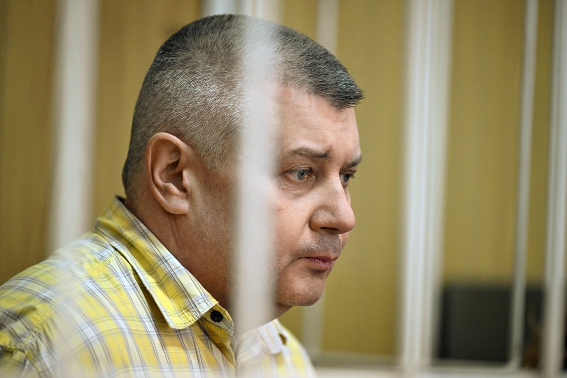 Бывший начальник УГИБДД ГУ МВД России по Санкт-Петербургу и Ленинградской области Алексей Семенов во время заседания суда, Москва, 20 июня 2024 года. Фото: Игорь Иванко / Коммерсантъ / Sipa USA / Vida Press
