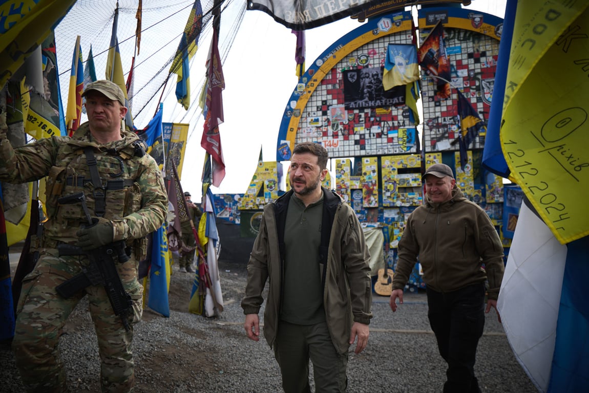 Владимир Зеленский во время рабочей поездки в Донецкую область, Украина, 22 марта 2025 года. Фото:  Офис Президента Украины