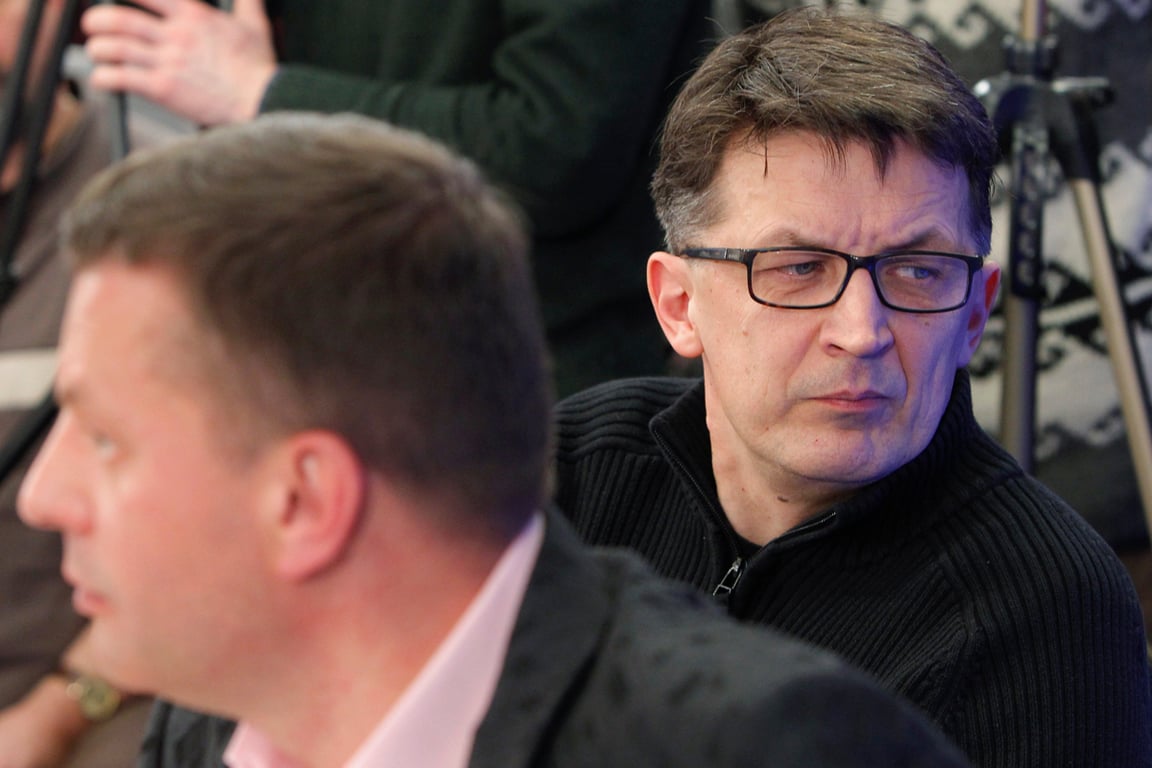 Рустем Адагамов на пресс-конференции «Лиги избирателей» в Москве, 18 января 2012 года. Фото: Антон Голубев / Reuters / Scanpix / LETA