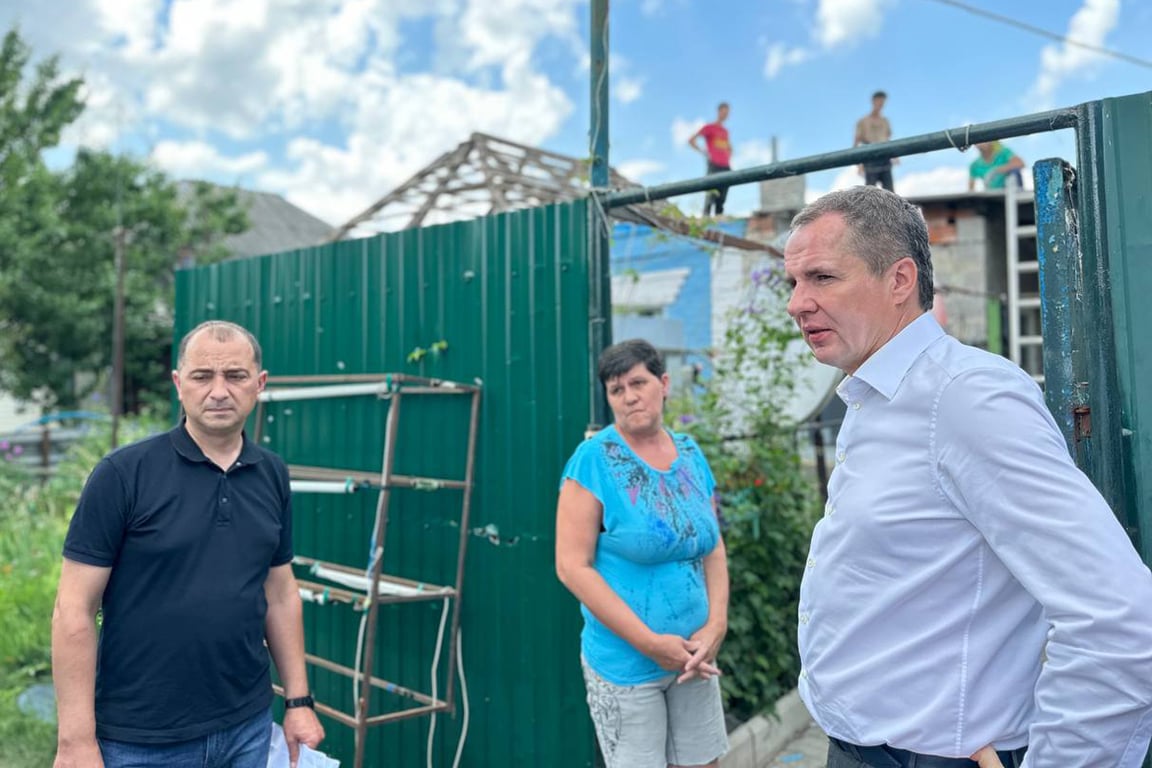 Вячеслав Гладков в Шебекино, июль 2023 года. Фото:  телеграм-канал Гладкова