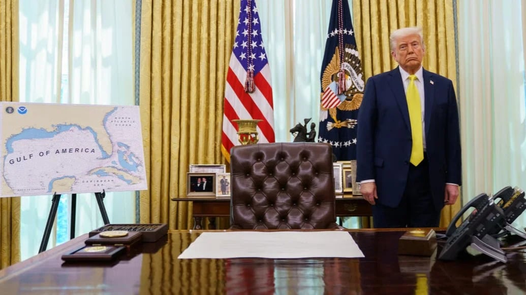 US President Donald Trump in the Oval Office, in Washington, DC, 18 April 2025. Photo: EPA-EFE / WILL OLIVER / POOL