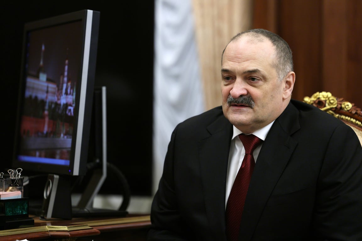Сергей Меликов на встрече с Владимиром Путиным в Кремле, Москва, 29 января 2025 года. Фото: Гавриил Григоров / Спутник / Kremlin / EPA