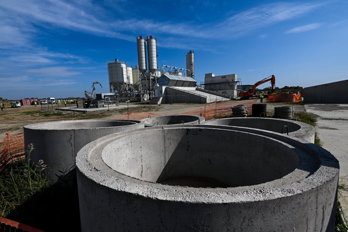 The construction site of the Paks II Nuclear Power Plant. Paks, Hungary, 22 September 2023. Photo: EPA/TIBOR ILLYES HUNGARY OUT