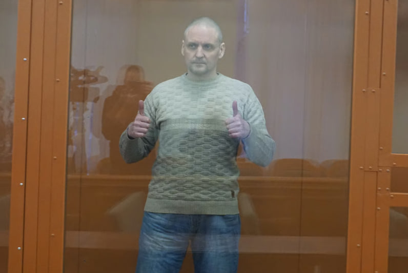 Sergey Udaltsov in court. Photo: Novaya Gazeta Europe