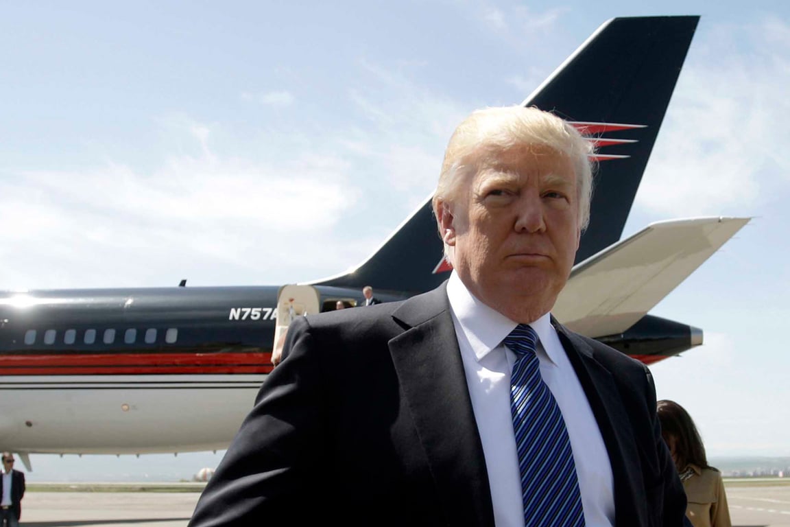 Дональд Трамп в международном аэропорту Тбилиси, Грузия, 21 апреля 2012 года. Фото: David Mdzinarishvili / Reuters / Scanpix / LETA