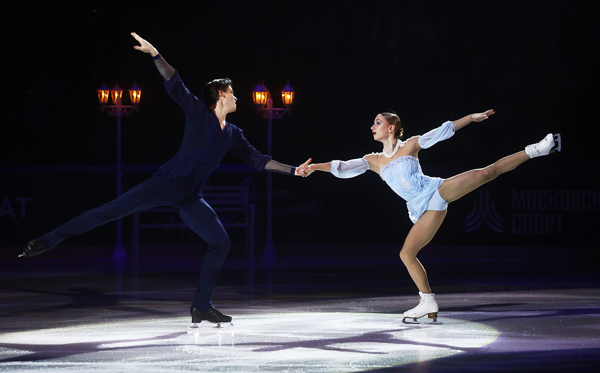 Фигуристы Екатерина Гейниш и Дмитрий Чигирев, 14 февраля 2024 года. Фото: Ярослав Чингаев / Агентство «Москва»