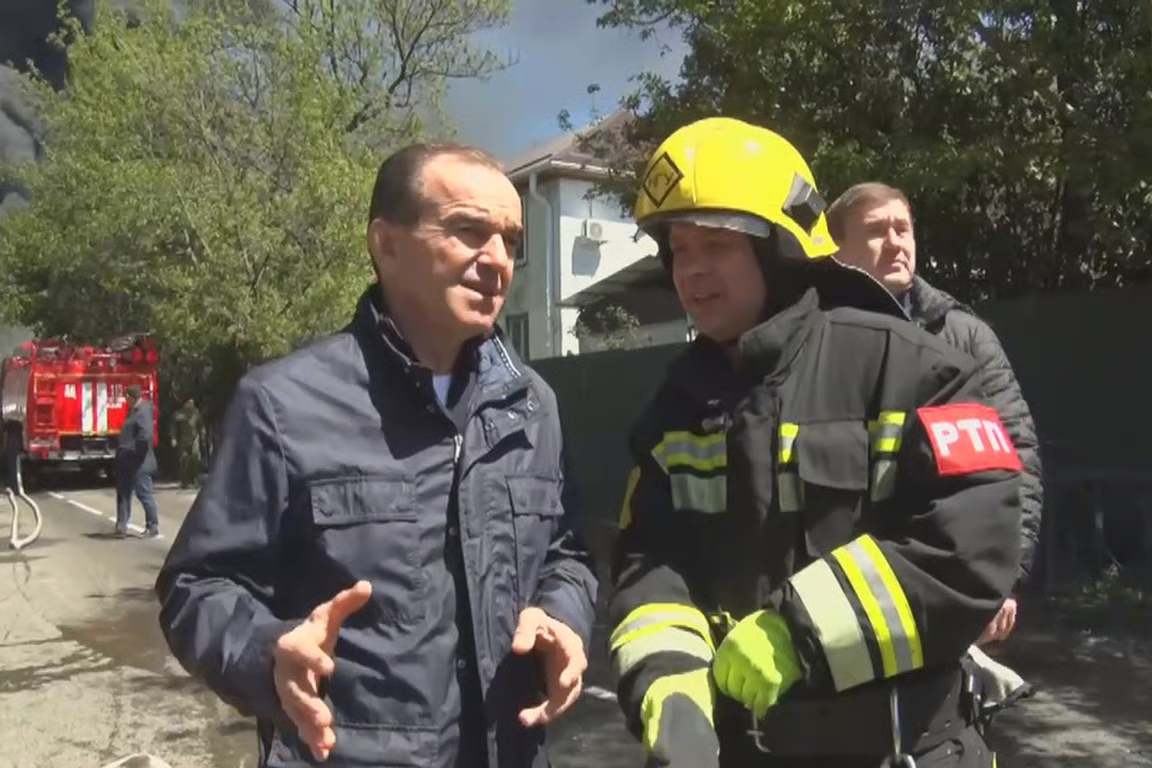 Krasnodar Governor Veniamin Kondratyev during his visit to Tuapse, 28 April. Photo: Press Service of the Governor of Krasnodar Krai
