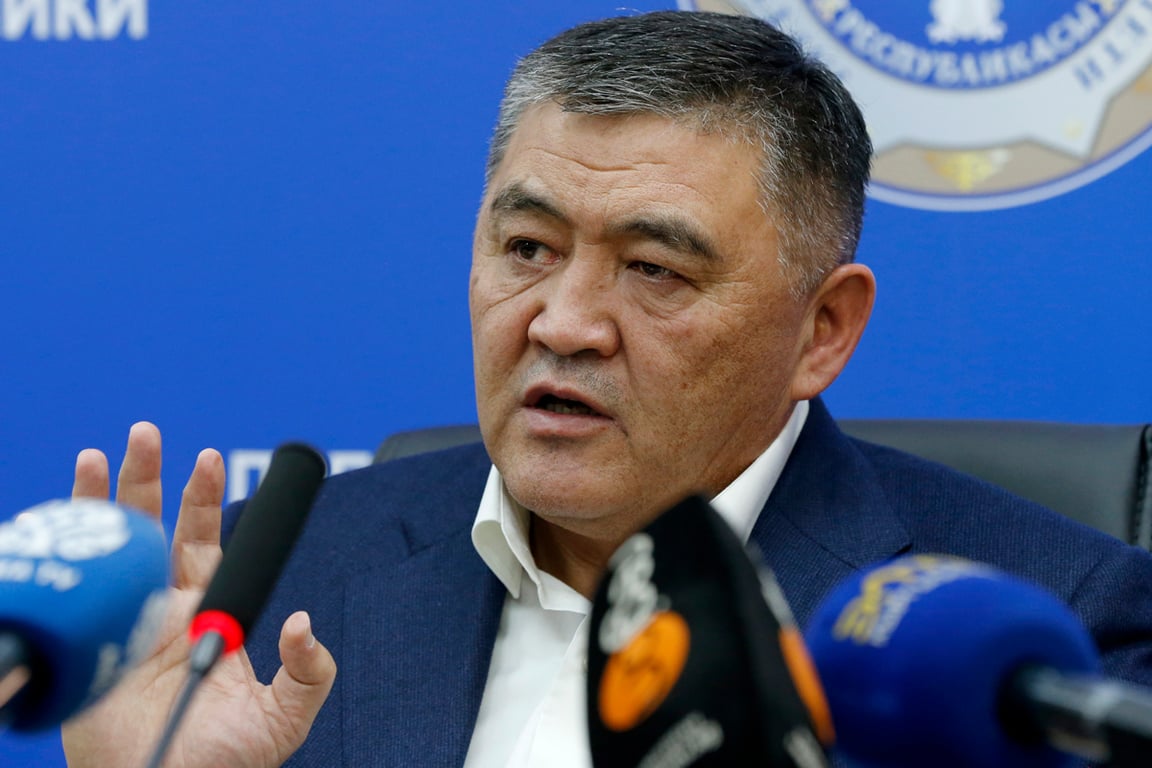 Председатель Государственного комитета национальной безопасности (ГКНБ) Кыргызстана Камчыбек Ташиев, 17 декабря 2024 года. Фото: Igor Kovalenko / EPA