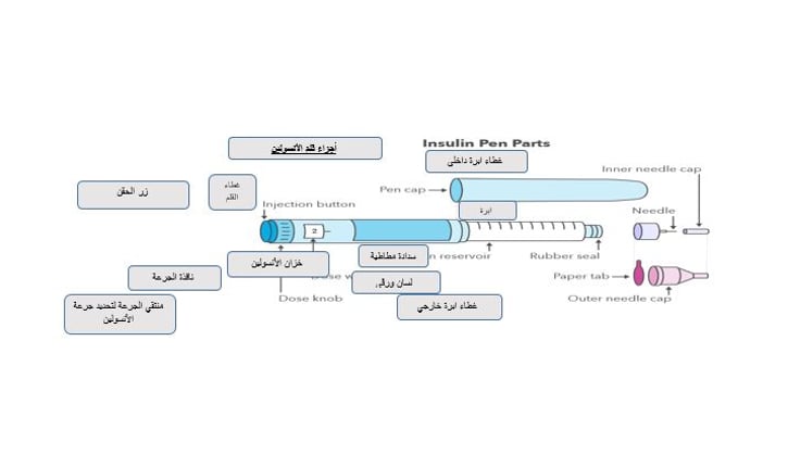 أجزاء قلم الأنسولين