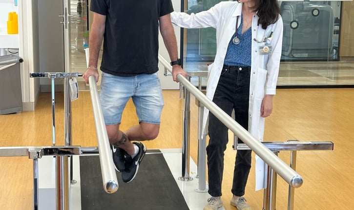 ד"ר שיר שבת וסא"ל יונתי בהט בשיקום - צילום דוברות הדסה