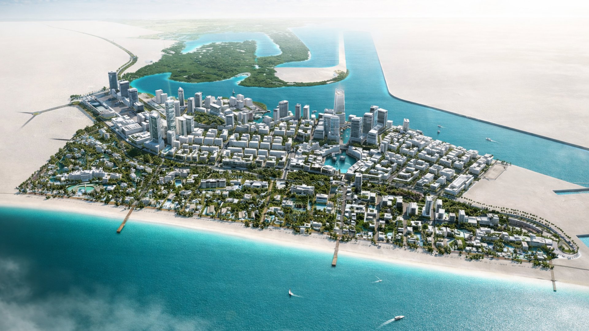 Al Zorah，阿治曼：沿海 · 别墅主导区域环境