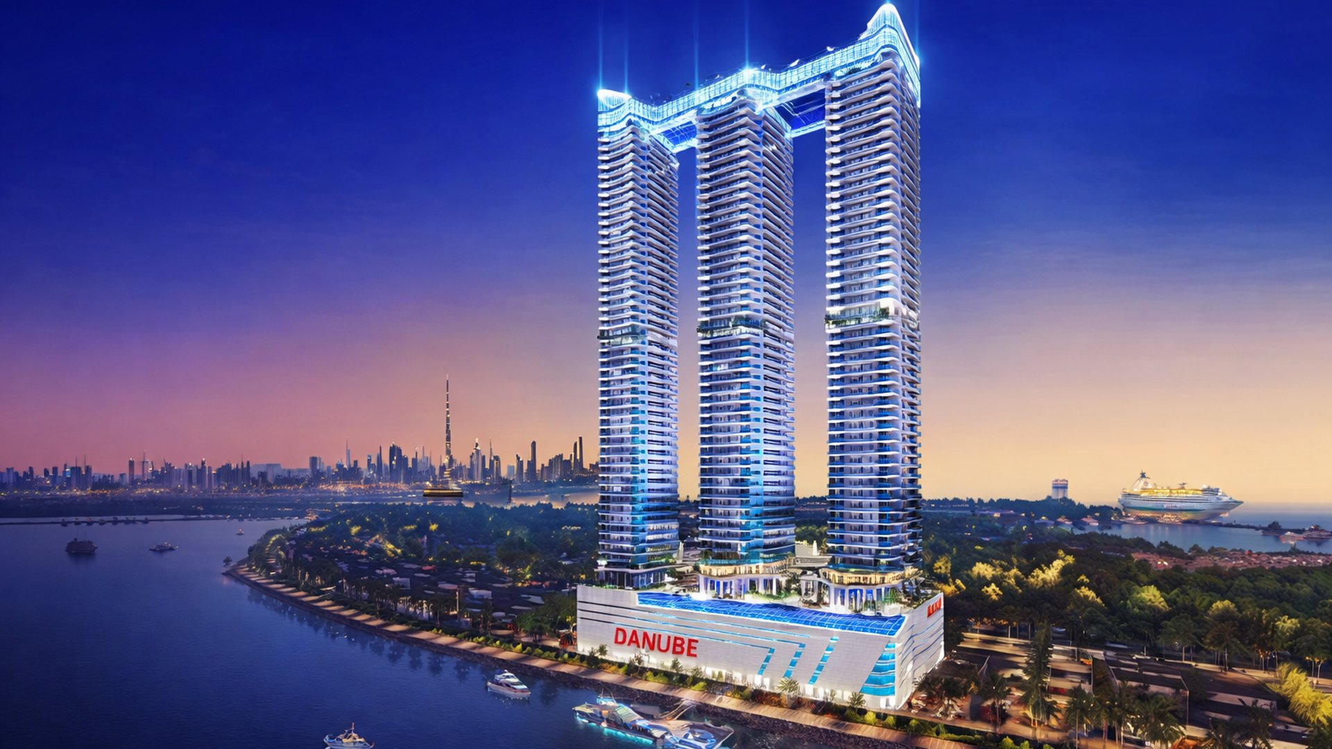Oceanz Phase 2 von Danube Properties in Dubai, stilvolles Projekt am Wasser mit moderner Architektur und gehobenen Residenzen