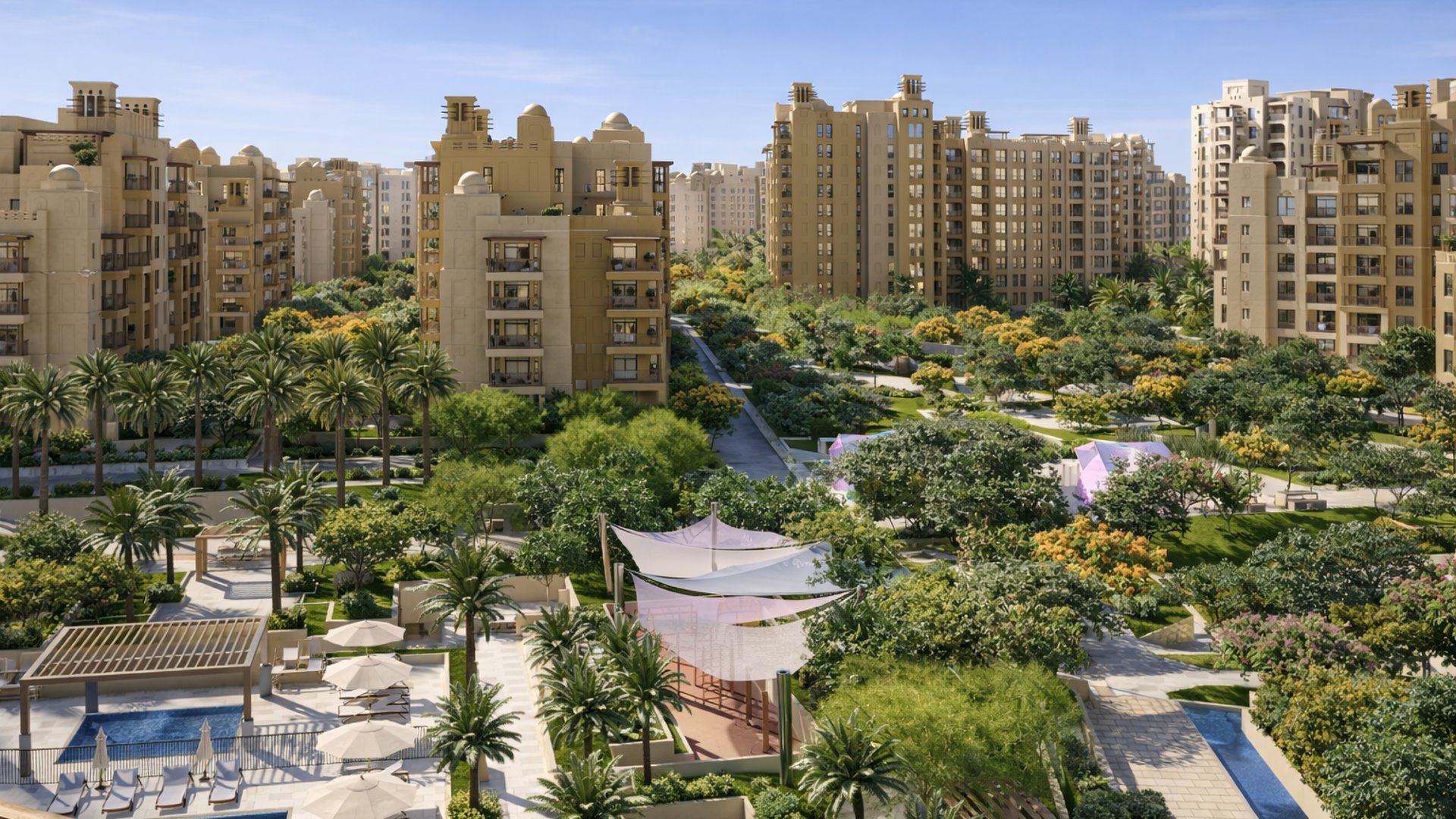 Al Mizhar 1，迪拜：别墅主导 · 家庭导向区域环境