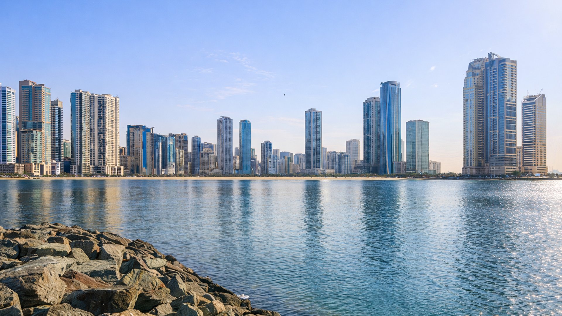 Ansicht von Al Khan in Sharjah