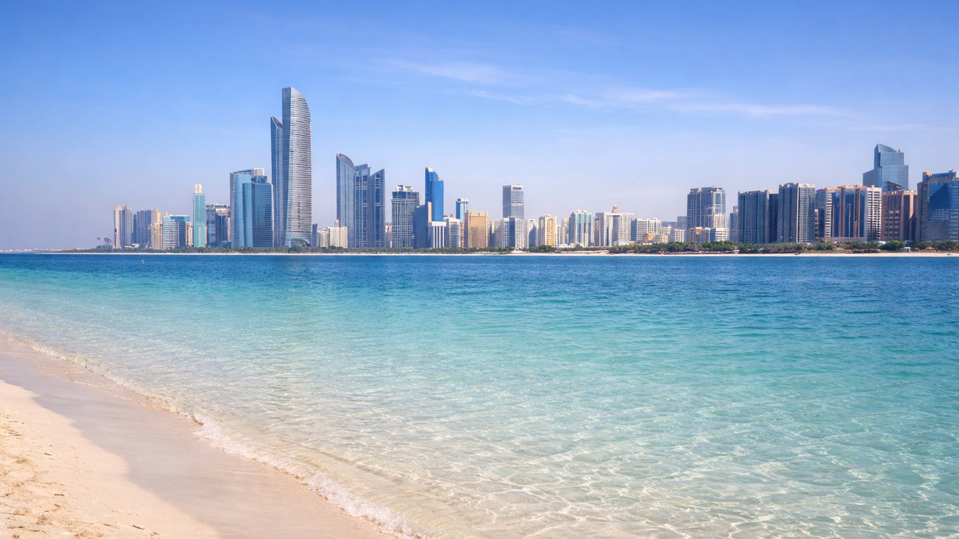 Vue du quartier Al Mirfa à Abu Dhabi, EAU