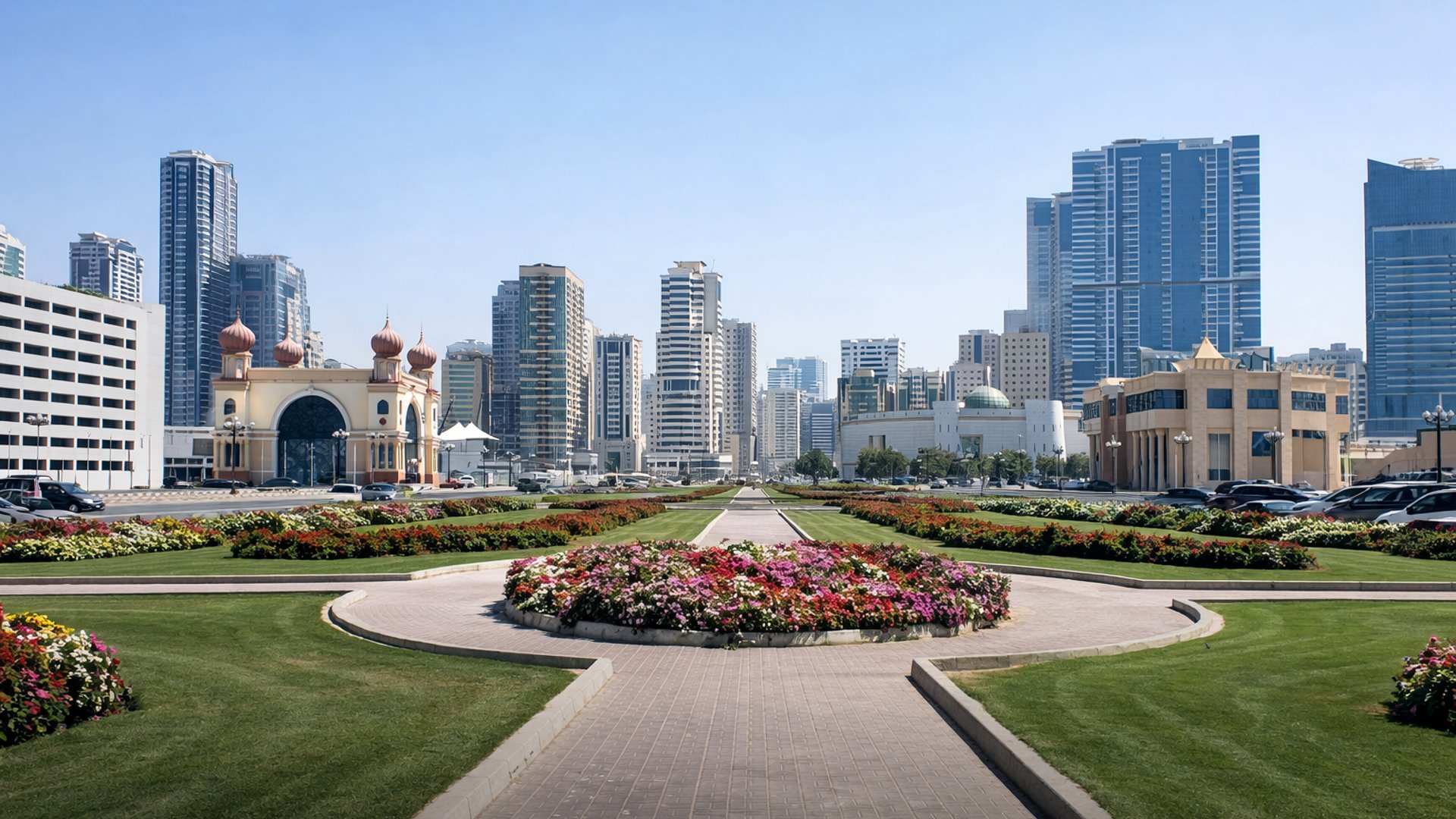 Ansicht von Al Taawun in Sharjah