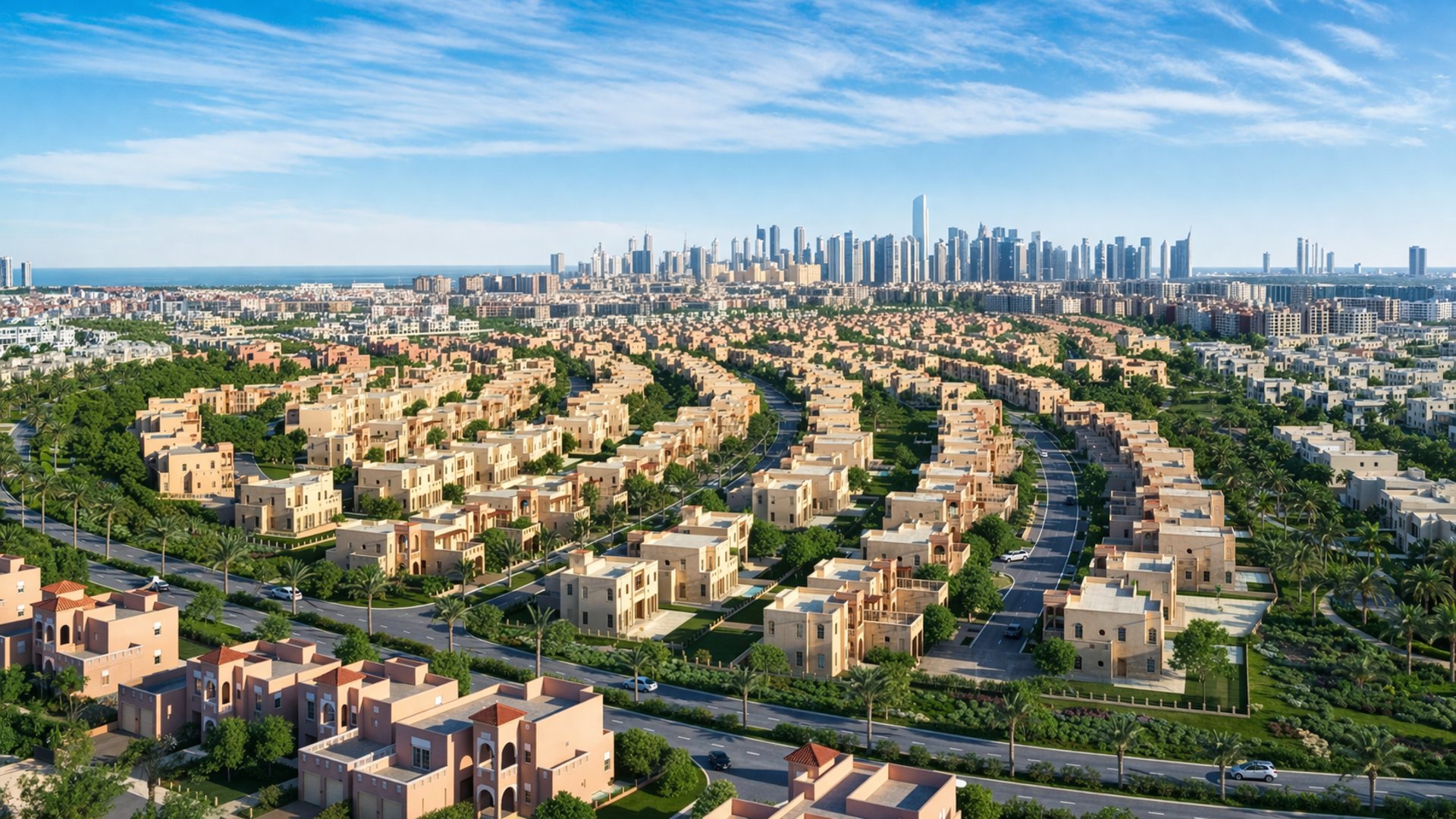 Al Furjan，迪拜：别墅主导 · 家庭导向区域环境