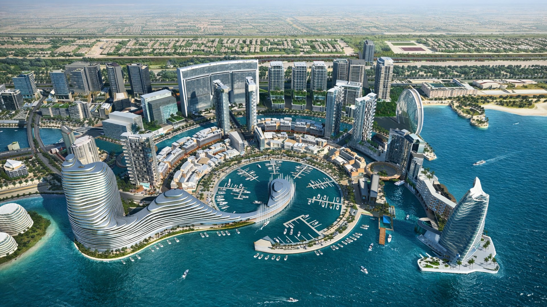 Ansicht von Al Raha Beach in Abu Dhabi