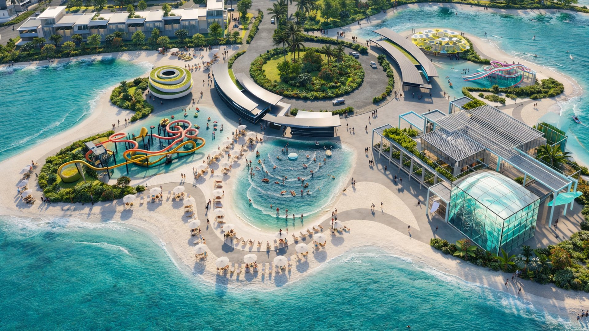 Damac Islands，迪拜：别墅主导 · 度假导向区域环境