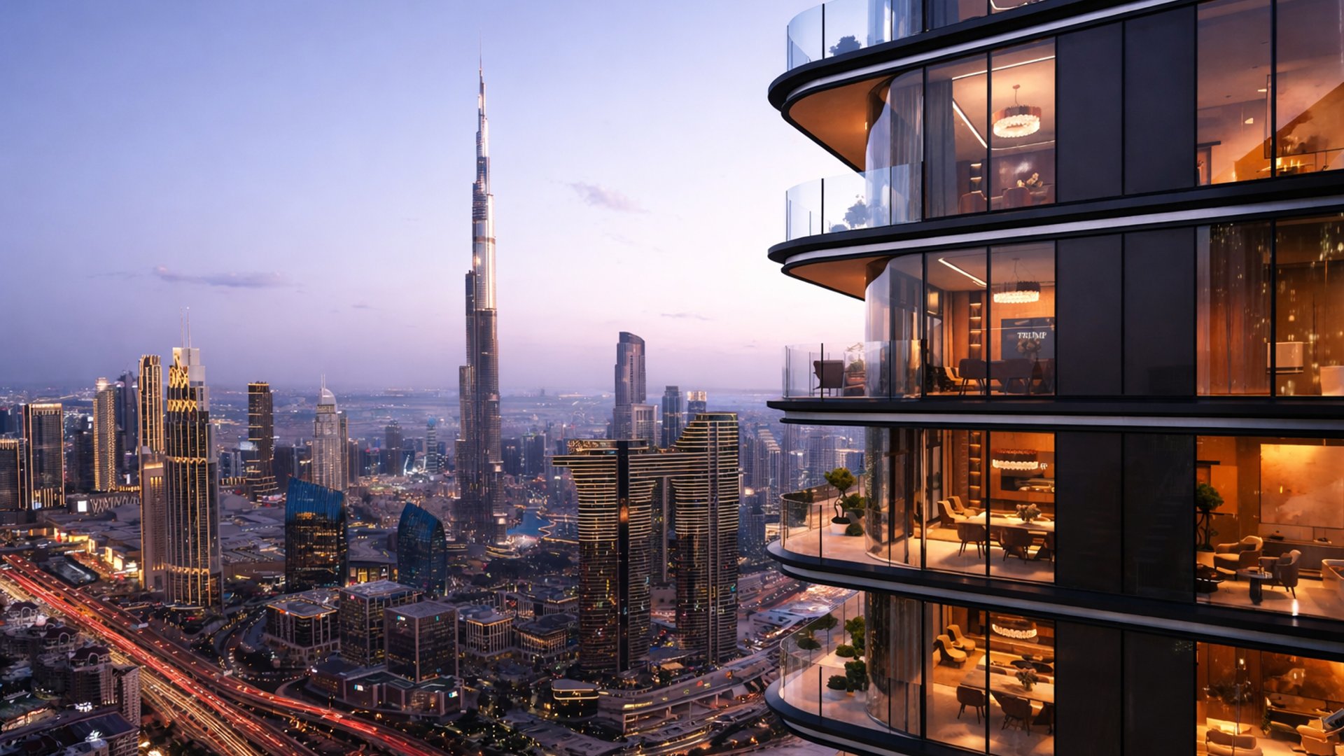 Trump International Hotel & Tower Dubai von DarGlobal, ikonischer Luxusturm mit Hotelsuiten und hochwertigen Markenresidenzen