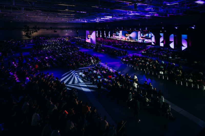 WeAreDevelopers World Congress main stage with a packed audience