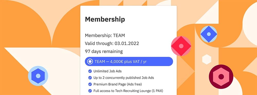Company Membership dashboard