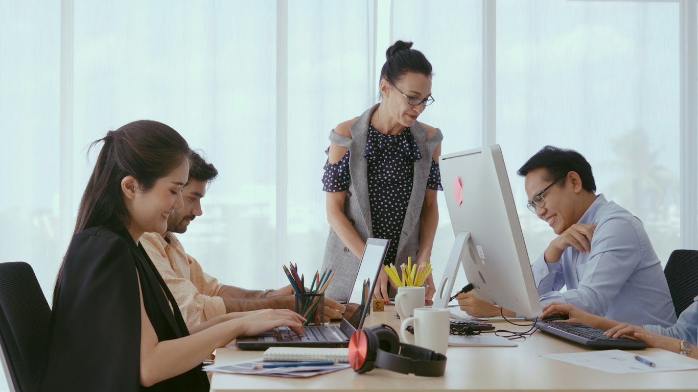A modern team working hard together to build a company’s branding