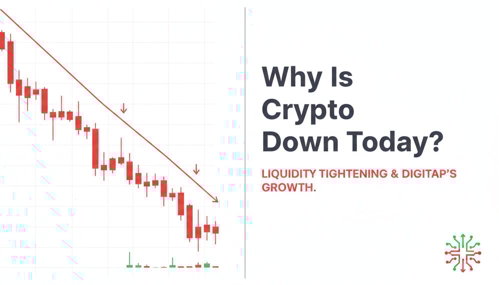 Why Is Crypto Market Down Today? Impact of Liquidity Tightening and Digitap’s Growth