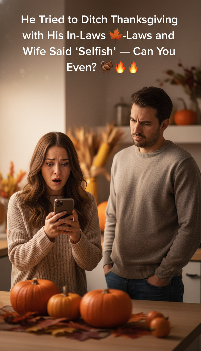 He Tried to Ditch Thanksgiving with His In-Laws and Wife Said ‘Selfish’ — Can You Even?! 🍂🦃🔥